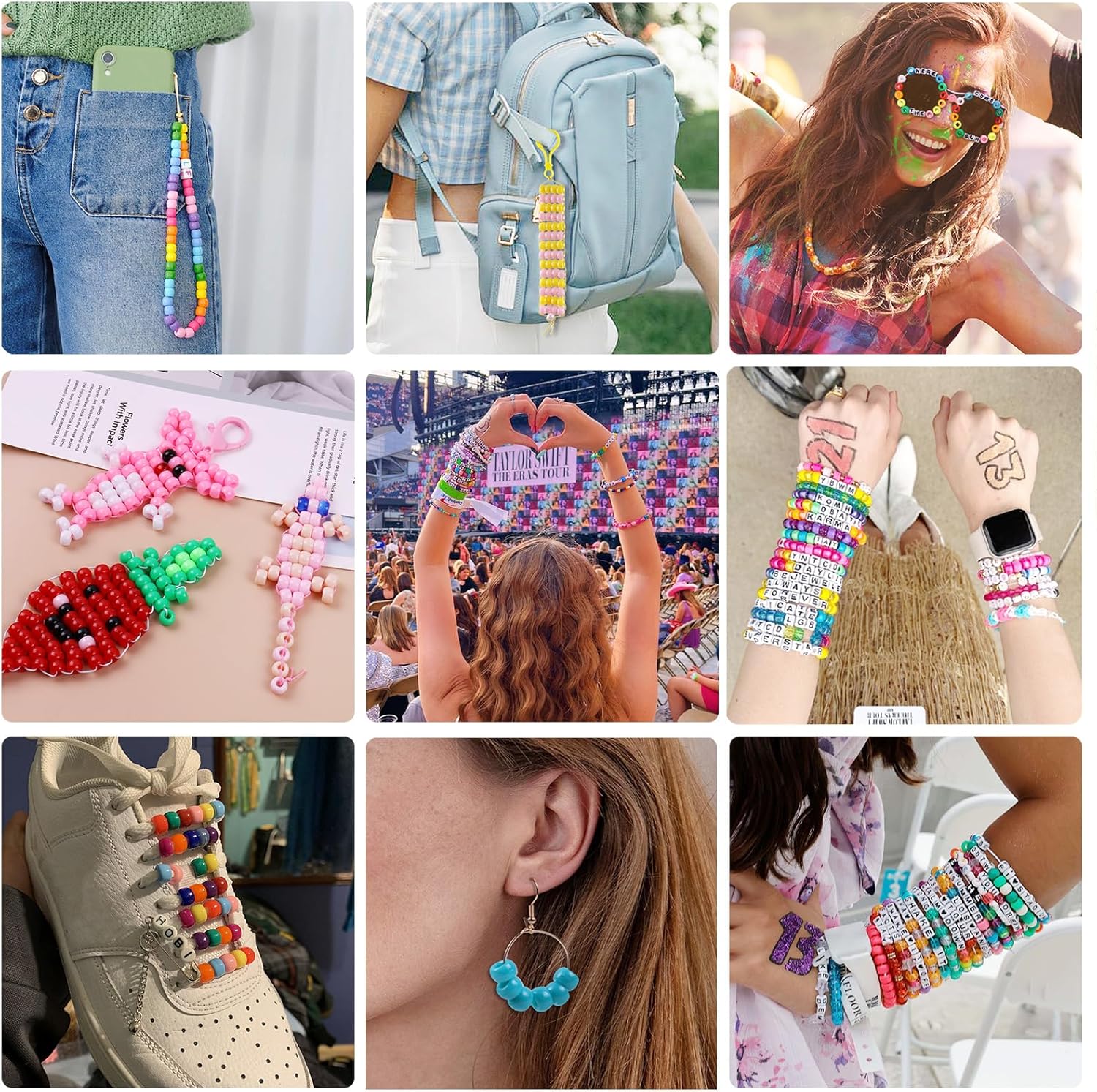 3000Pcs 56 Colors Pony Beads for Bracelet Making Kit, Rainbow Kandi Beads Friendship Bracelet Kit with 910pcs A-Z Letter Bead, DIY Jewelry Making Craft for Adults - Image 4