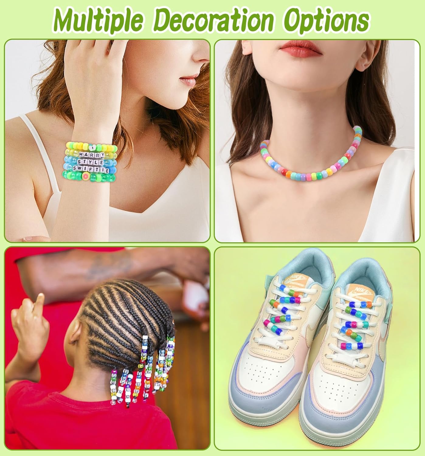 3000Pcs 56 Colors Pony Beads for Bracelet Making Kit, Rainbow Kandi Beads Friendship Bracelet Kit with 910pcs A-Z Letter Bead, DIY Jewelry Making Craft for Adults - Image 6