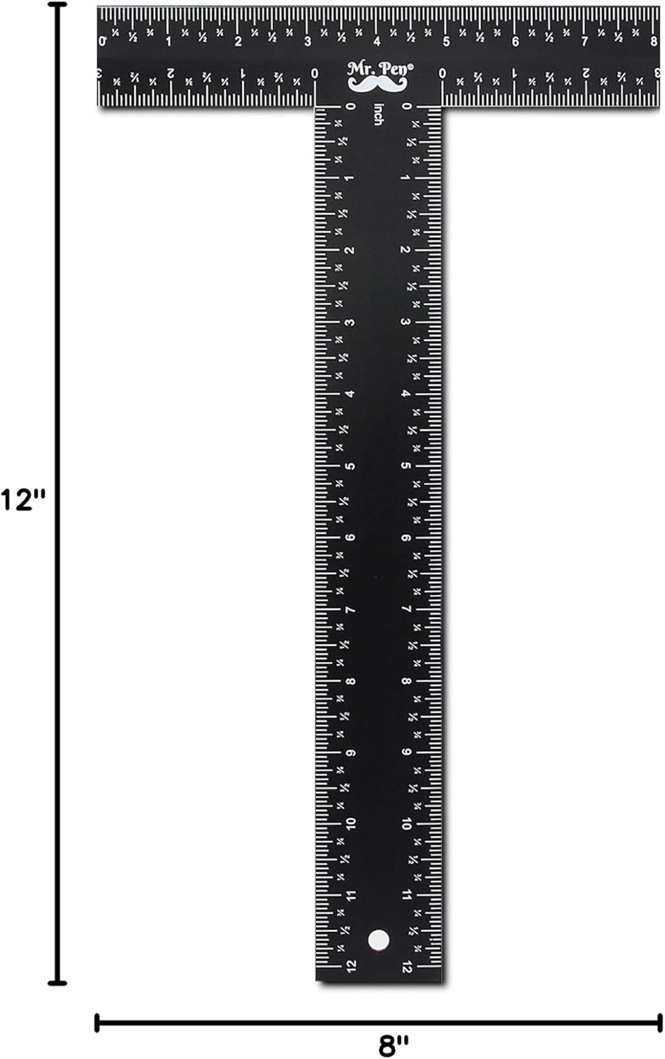 Mr. Pen - T Square, T Ruler, 12 inch Metal Ruler, T Square Ruler, Drafting Tools, Architect Ruler, Set Square, Drafting Ruler, Tsquare, Truler, Architectural Triangle, Tee Ruler, L Square, Scale Ruler - Image 8