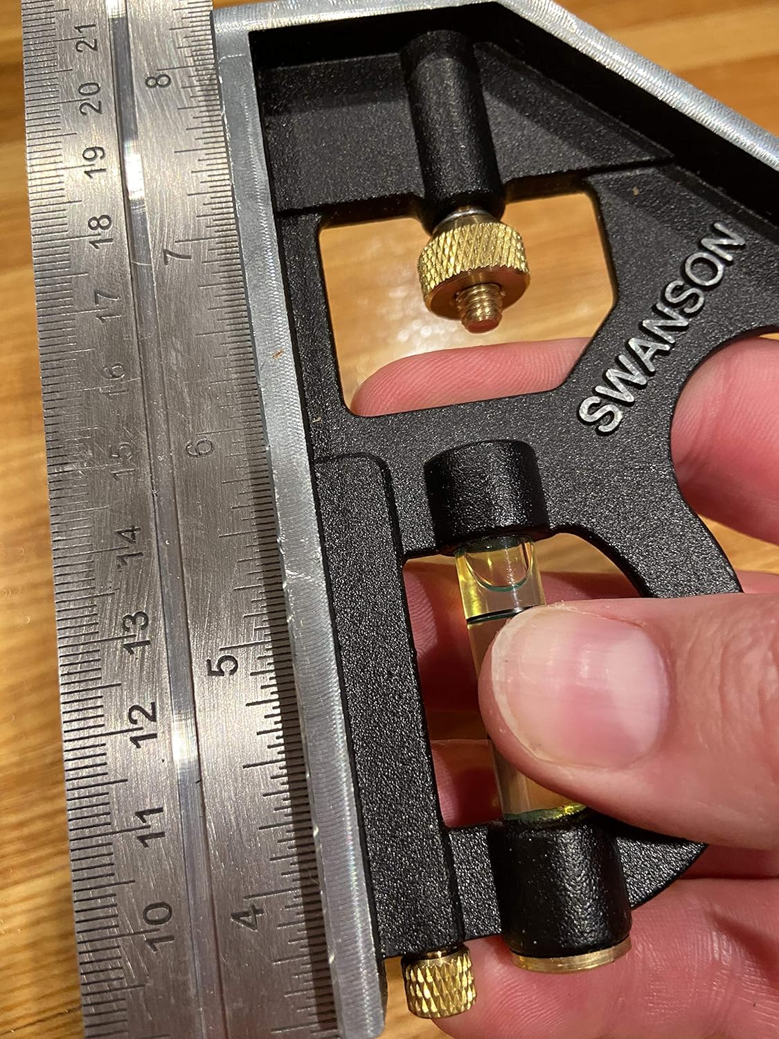 Swanson Tool Co TC132 12-Inch Combo Square with Cast Zinc Body, Stainless Steel Ruler and Brass Bolt - Image 9